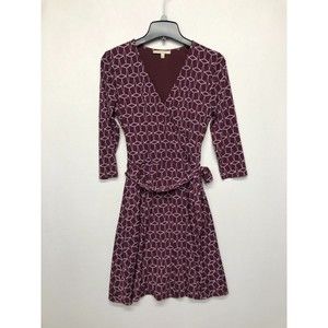 41 Hawthorn Women 3/4 Sleeve Wrap Dress Size Small Polyester Blend B237 -26